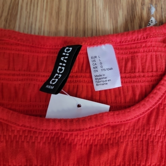 NWT H&M Smocked Dress L - Picture 3 of 9